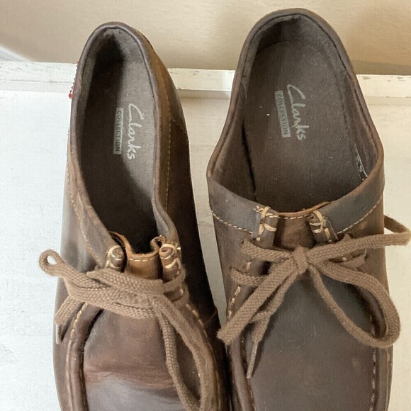 New Clarks Padmora Wallabee Women Sz 6.5M Shoe Leather Chukka Brown Loafer Rck - Picture 9 of 12